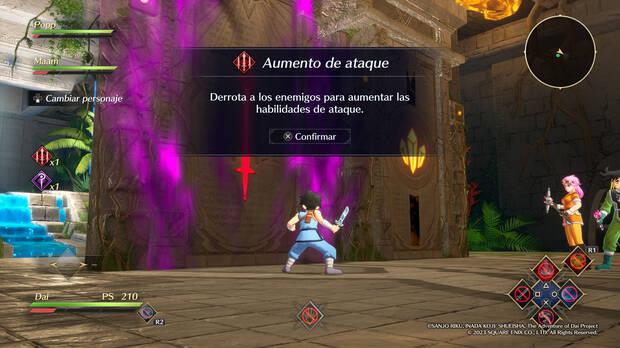 El Templo del Recuerdo nos permite mejorar a los personajes, reforzar y conseguir nuevos Reminilazos. Es un curioso modo estilo 'roguelike' dentro de la aventura principal.