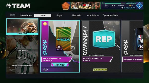 MyTeam también tiene algunas novedades, aunque la forma de presentarlas no es la mejor y hay decisiones un tanto cuestionables.
