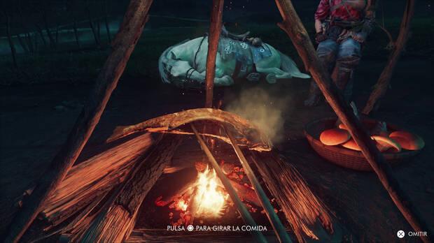 El uso del Dual Sense permite interactuar de distintas formas con el juego, tambin en el momento de cocinar.
