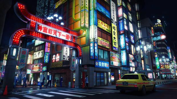 Kamurocho luce realmente bien en este spin-off, con buenos efectos de iluminación y detalles.