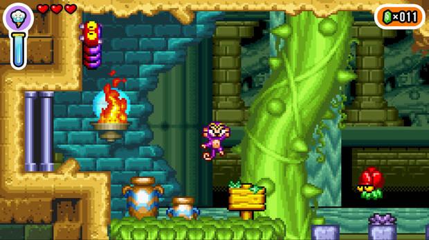 Shantae se transforma en distintos animales para obtener ventajas específicas.