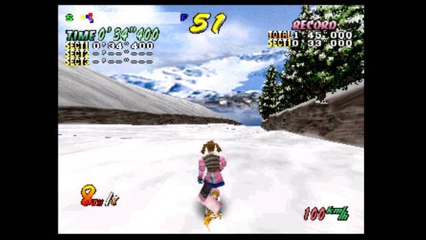 El control de 'Cool Boarders 2' no ha resistido bien el paso del tiempo.
