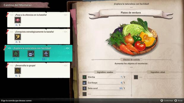 Obtener ingredientes te servir� para crear platos que potencien tus estad�sticas.