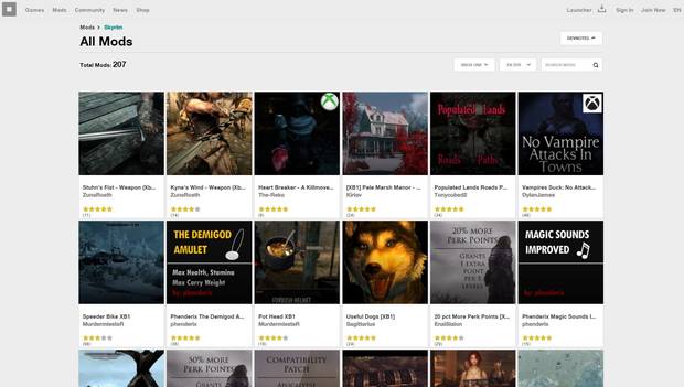 Esta es una pequeña muestra de los 207 mods que podemos encontrar ahora mismo disponibles para la versión de Xbox One.