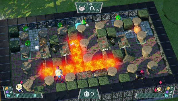 Los power up nos permiten disfrutar de ciertas ventajas como poder dar patadas a las bombas que se encuentran en el suelo o potenciar los efectos de las explosiones.