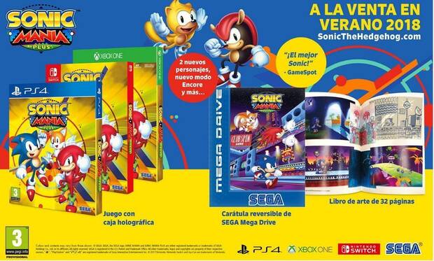 Mighty y Ray son los flamantes fichajes de 'Sonic Mania Plus'.