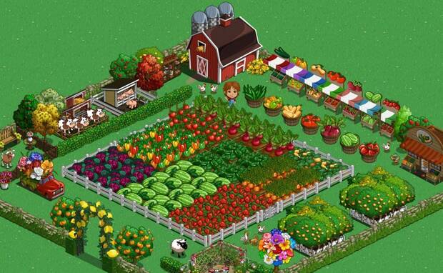 El juego FarmVille de Facebook
