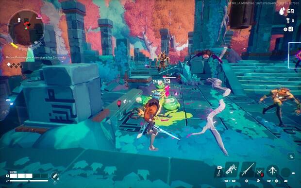 El combate tiene una buena base, pero acaba siendo confuso y catico.