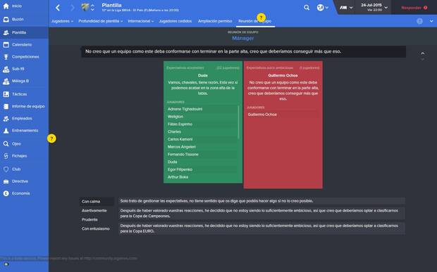 Las charlas se han mejorado, tanto con la prensa como con los jugadores, siendo algo más completas que en años anteriores.