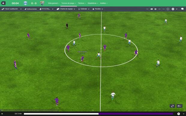 El motor gráfico de la simulación en 3D de los encuentros en ‘Football Manager’ ha ido ganando en calidad edición tras edición, aunque sigue siendo algo pobre.