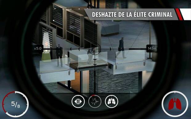 ‘Hitman: Sniper’ se esfuerza por ser variado como juego, pero más allá de sus posibilidades y características -tanto en armas como modificaciones-, se nos antoja muy repetitivo.