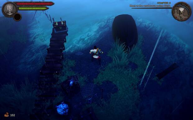 En lo visual, hay poca variedad de escenarios, pero intenta compensar con momentos como ste.