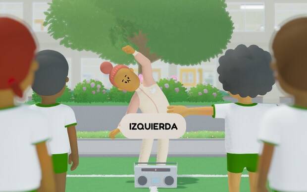 Nuestro día a día se adereza con diferentes actividades, como este minijuego de ritmo a la hora de la gimnasia en el colegio.