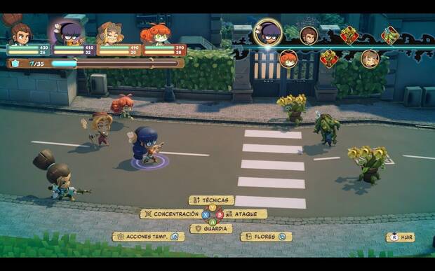 El combate y la progresión están muy simplificados. Es tremendamente accesible.