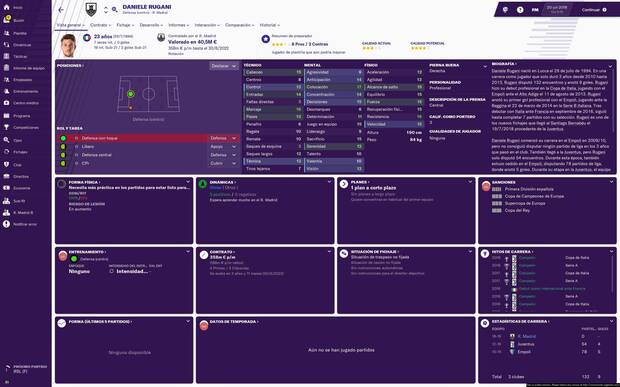 El despliegue informativo de cada jugador, con sus pros, contras, historiales médicos o progresiones, sigue encantándonos.