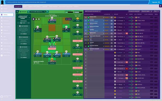 La cronología y el paso de cada jugador, dentro y fuera del campo, está muy presente en esta edición y se ha mejorado bastante.