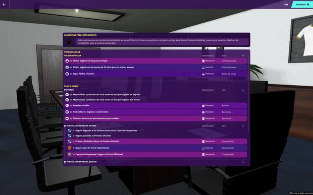 Visión del Club y los planes a 5 años nos permite manejar con mayor realismo y exactitud las metas de nuestro trabajo como entrenadores.
