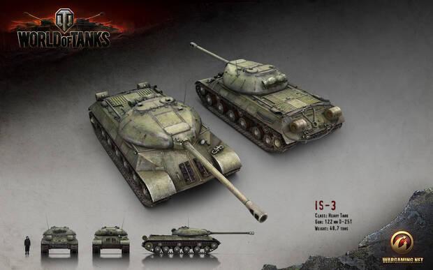El IS-3 es un tanque pesado fabricado en la Unión Soviética. En el 3 contra 3 se pueden usar carros ligeros, pesados y medios.
