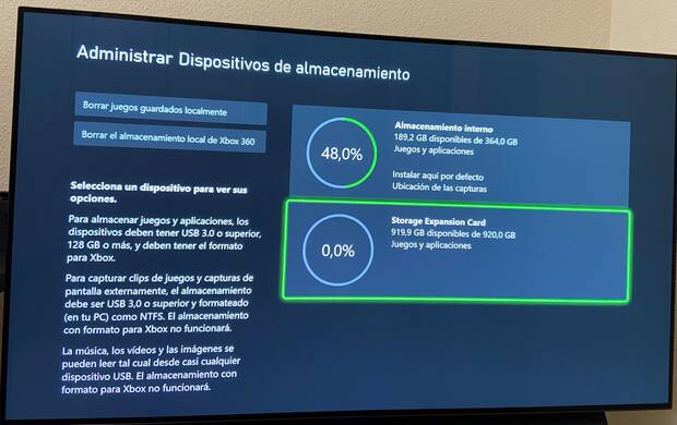 El espacio útil se queda en 919,9 GB.
