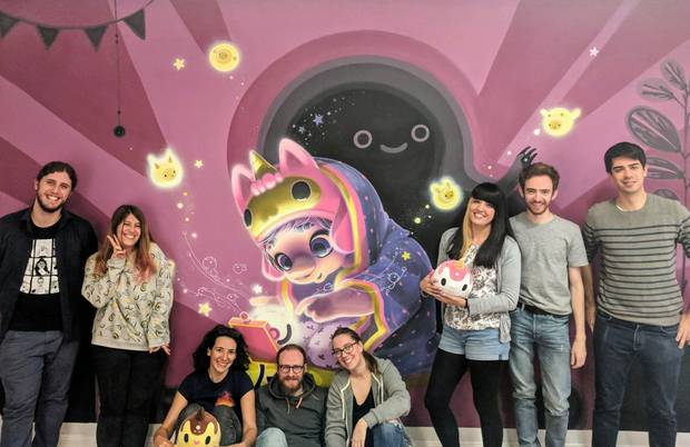 El equipo de Platonic, en el estreno de la oficina de Gran Vía, en Madrid.