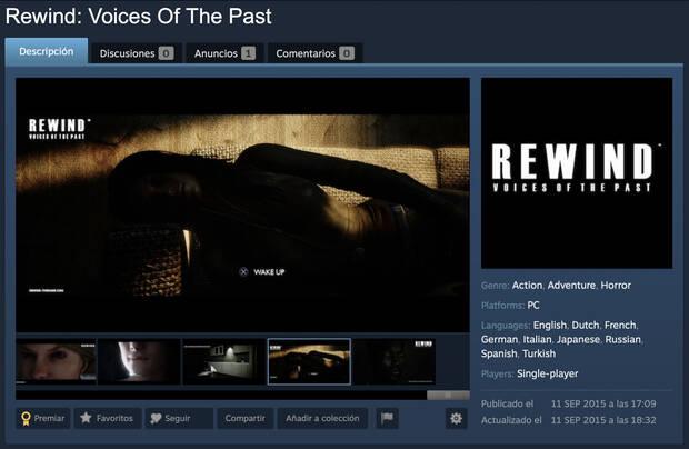 Página de Steam del proyecto cancelado de Blue Box.