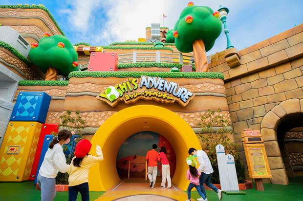 Yoshi's Adventure ofrece un recorrido en tren para toda la familia.