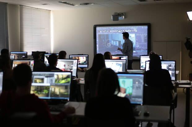 Imagen de una de las aulas del centro antes de marzo de 2020.
