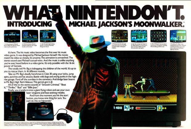 'Moonwalker' formó parte de la agresiva campaña de Sega contra Nintendo.