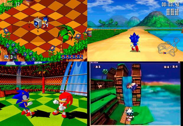Sonic 3D Blast, Sonic R, Sonic the Fighters y el cancelado Sonic X-treme de Saturn.