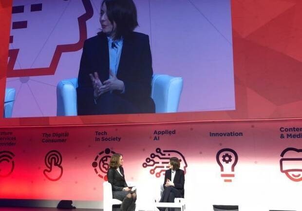 Tomé durante su intervención en el Mobile World Congress en 2018.