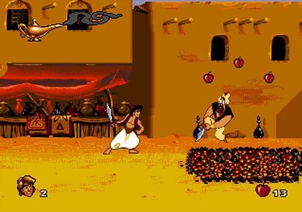 En los 90 disfrutamos de grandes videojuegos basados en las películas de Disney, como el recordado 'Aladdin' (1993) de Mega Drive.