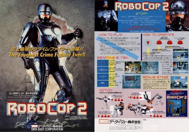La recreativa de RoboCop 2 era una cosa chifladísima. Un brawler/shooter para dos jugadores.