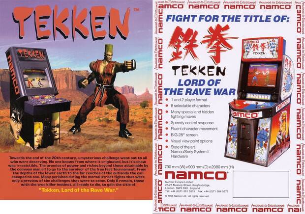 El primer Tekken en las mquinas arcade.