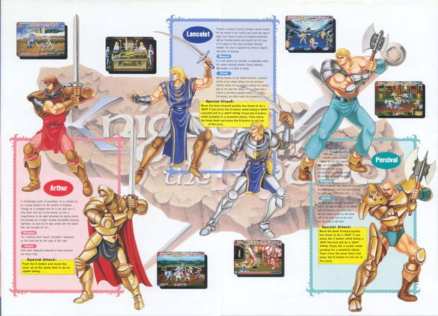 El flyer europeo mostraba la evolución del trío de personajes, gracias a la incorporación de un ligero, pero agradecido, elemento RPG.