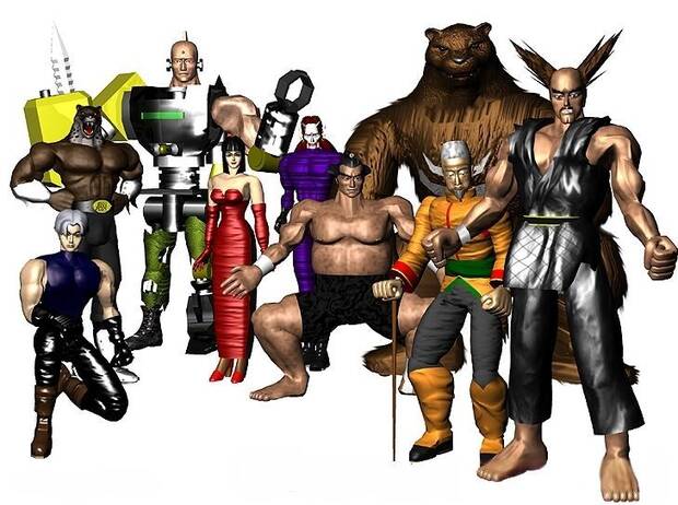 Render con los jefes del juego. Namco daba los primeros pasos en las imágenes generadas por ordenador.