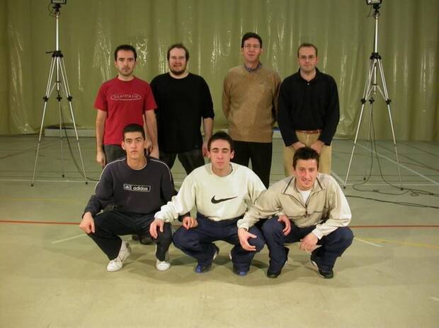 Sesión de captura de movimientos en Gaelco con un jovencísimo Sergio Busquets (2004).