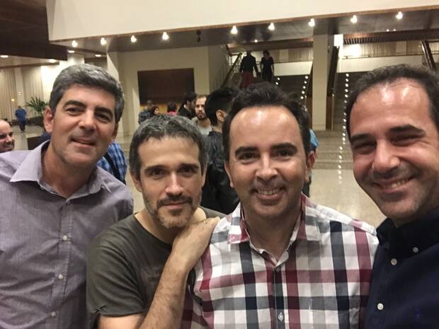 De izquierda a derecha: Nacho Abril, Javier 'Japuto' Serrano, 'Grihan' y Carlos Abril.