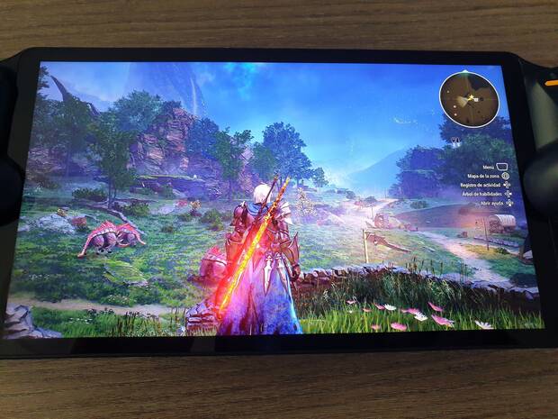 La pantalla se luce especialmente con los juegos más coloridos.