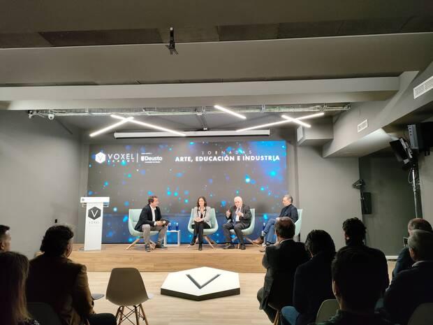 De izquierda a derecha: José Cuesta, Reyes Maroto, José María Guibert y Jorge Huguet.