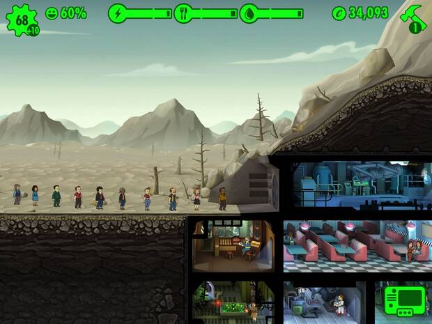 Escoger a los refugiados de la hecatombe nuclear será la primera de las tareas a realizar en ‘Fallout Shelter’.