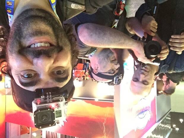 Maeso con Víctor Sánchez (en el centro de la imagen) grabando en el E3.