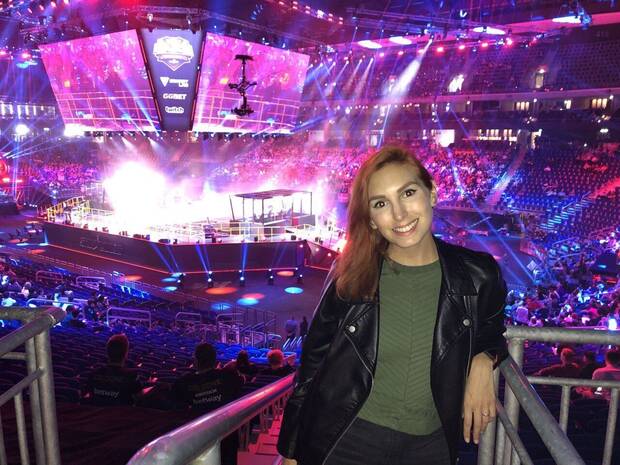 Smirnova en el Major de Berlín de CS:GO en 2019.