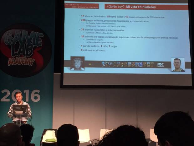 De la Nuez impartió una conferencia en Gamelab Academy en 2016.