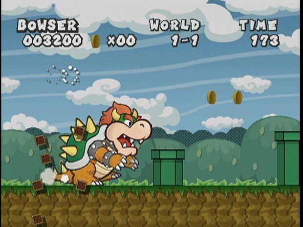 Sí, en algunos momentos tendríamos que controlar a Bowser en unas secciones que eran un gran homenaje a los juegos de plataformas de Mario.