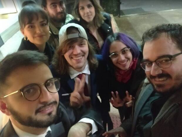 Algunos miembros de Brainswash Gang en Bilbao.