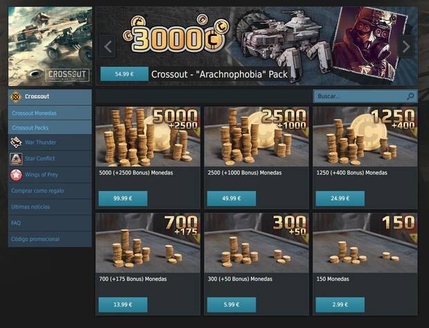 'Crossout' por el momento mantiene una línea de negocio no demasiado agresiva alejada del tan temido 'pagar para ganar'.