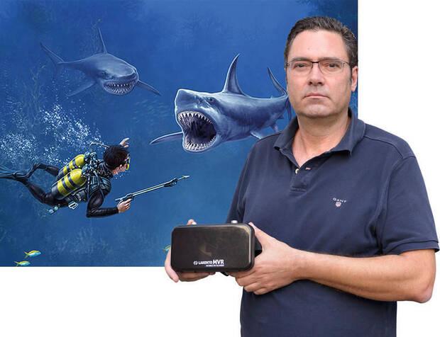 Sharks VR es uno de los juegos que Ruiz ha publicado; se basa en una fase de Army Moves.