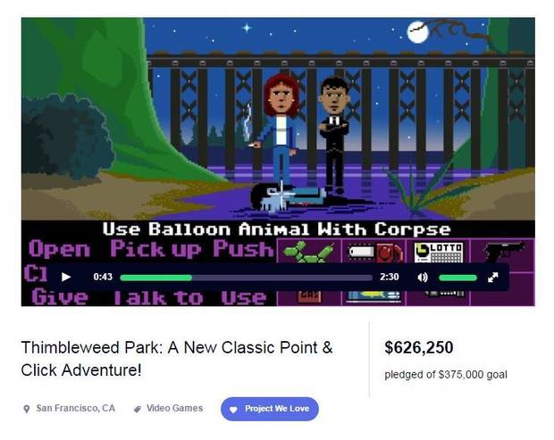 La campaña de financiación en Kickstarter del juego.