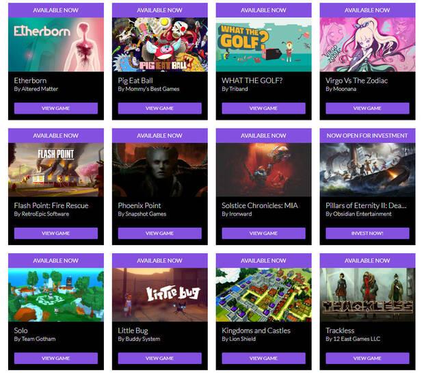 Algunos de los juegos que se han financiado a través de Fig.