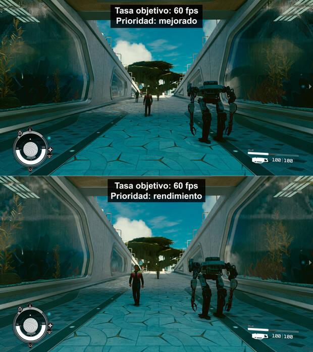 Puede que a simple vista apenas se note, pero con la prioridad en Mejorado se gana en resolución y calidad de los efectos.